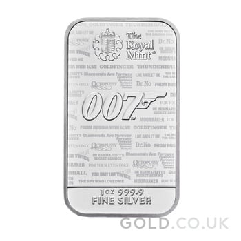1oz Silver Bar James Bond 007