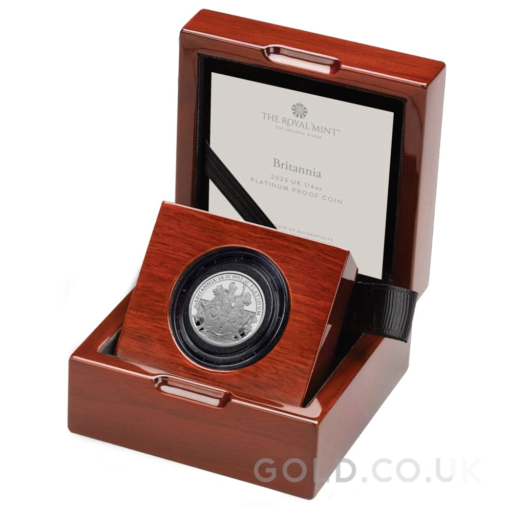 2023 Proof 1/4oz Platinum Britannia Coin Boxed
