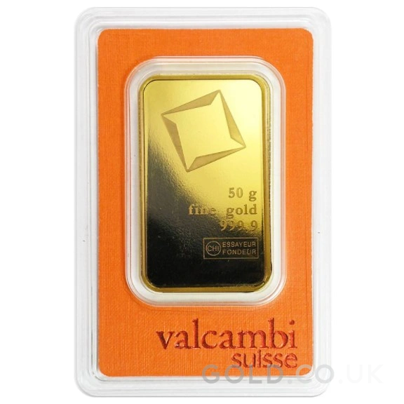 50g Gold Bar Valcambi