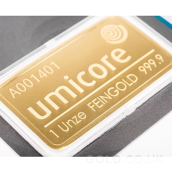 1oz Gold Bar Umicore