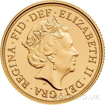 2017 Gold Half Sovereign Elizabeth II Fifth Head