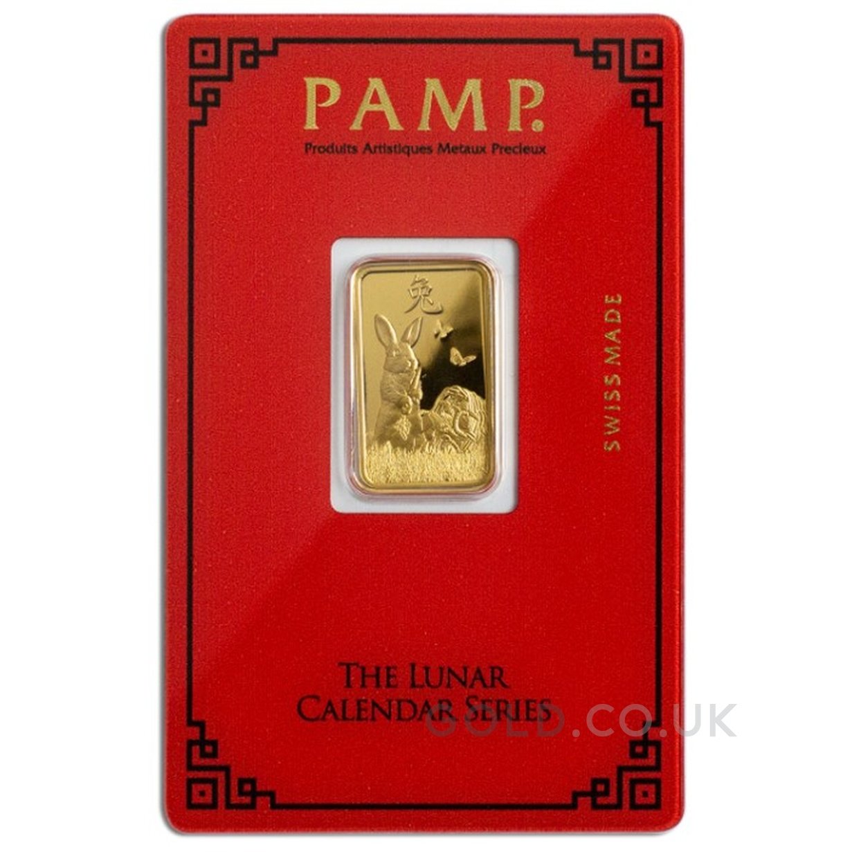 5g Gold Bar Year of the Rabbit PAMP