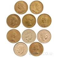 Gold Sovereign 10 x Portrait Set
