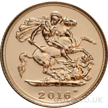 2016 Gold Half Sovereign Elizabeth II Fifth Head