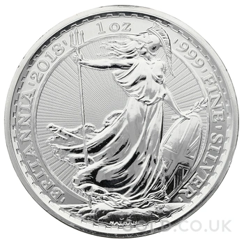2018 1oz Silver Britannia Coin Dog Privy Edge