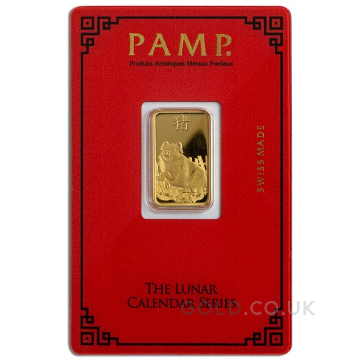 5g Gold Bar Year of the Pig PAMP