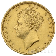 1826 Gold Sovereign Coin George IV