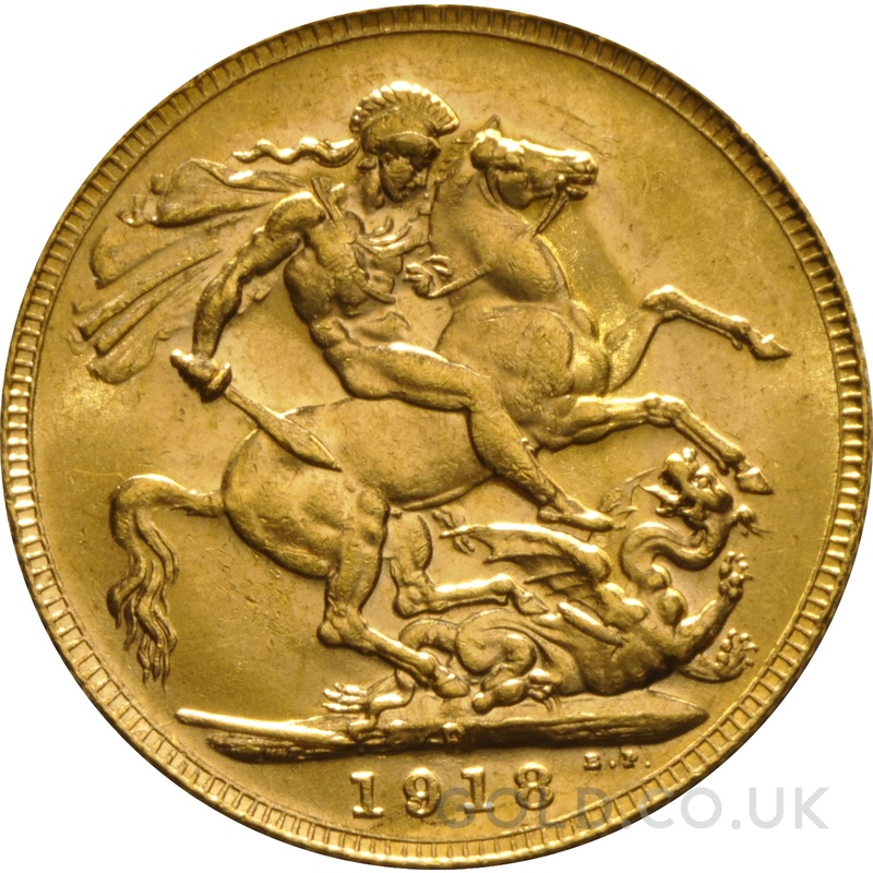 1918 Gold Sovereign Coin George V Perth