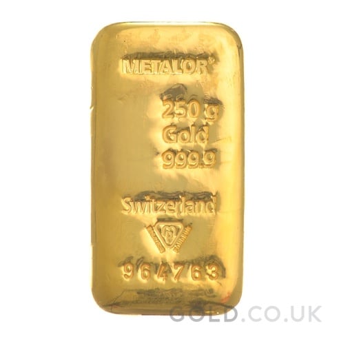250g Gold Bar Metalor