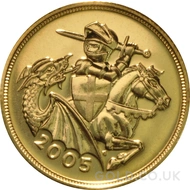 2005 Gold Sovereign Coin Elizabeth II