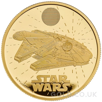 2024 1oz Millennium Falcon Star Wars Proof Gold Coin Boxed