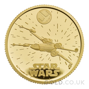 2024 1/4oz X-Wing Star Wars Proof Gold Coin Boxed