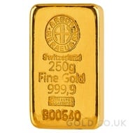 250g Argor-Heraeus Gold Bar