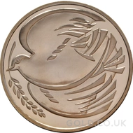 1995 Gold Proof Two Pound Coin Peace Dove