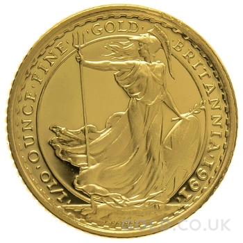 1991 Proof 1/10oz Gold Britannia Coin