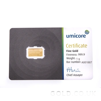 1g Gold Bar Umicore