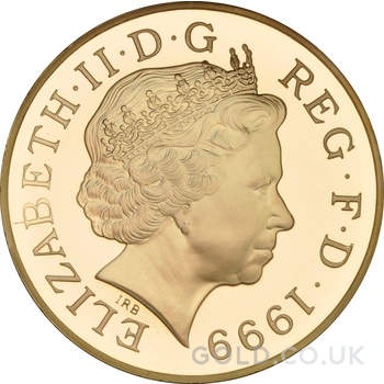 1999 2000 Proof Gold £5 Crown Coin Millennium