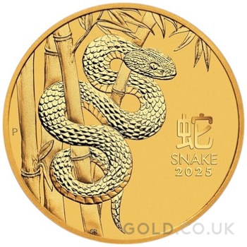 2025 Year of the Snake Gold Coin 1/10oz Perth Mint Australian Lunar Series