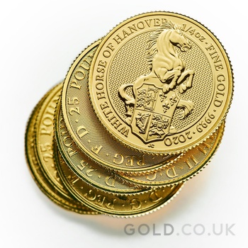 2020 1/4oz White Horse of Hanover Gold Coin Queen's Beasts