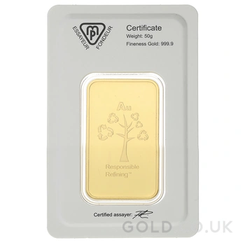 50g Gold Bar Metalor