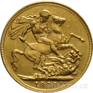 1923 Gold Sovereign Coin George V (M)