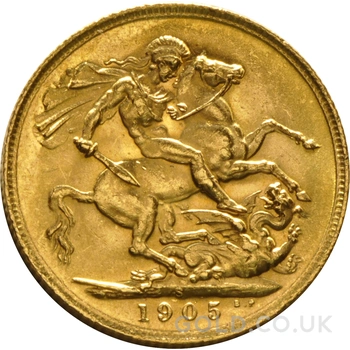 1905 Gold Sovereign Coin Edward VII Sydney