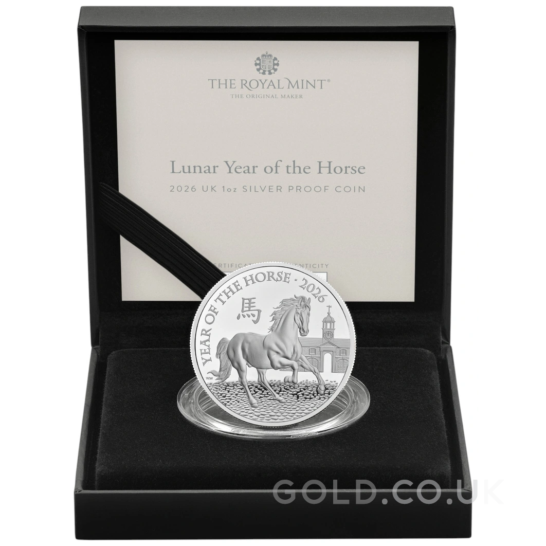 2026 Royal Mint 1oz Year of the Horse Proof Silver Coin Boxed