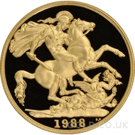 Gold Proof £2 Two Pound Double Sovereign (1988)