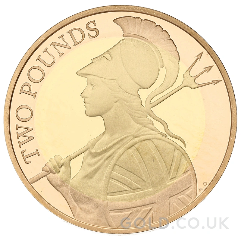 2015 Proof £2 Coin Gold Double Sovereign Definitive Britannia