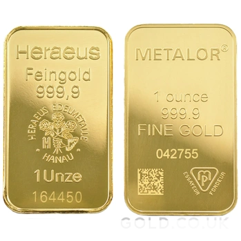 Pre-Owned 1oz Gold Bar Best Value