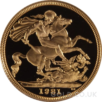1981 Proof Gold Sovereign Boxed