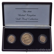 Gold Proof Sovereign Three Coin Boxed Set (1984)