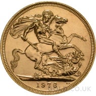 1976 Elizabeth II Decimal Head Gold Sovereign