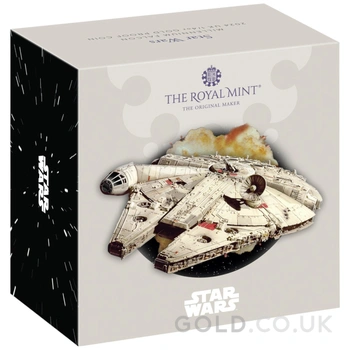 2024 1/4oz Millennium Falcon Star Wars Proof Gold Coin Boxed