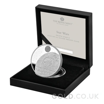 2024 1oz Star Wars Death Star Proof Silver Coin Boxed