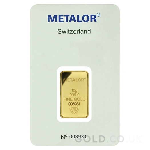 10g Gold Bar Metalor