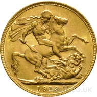 1913 Gold Sovereign Coin George V (M)