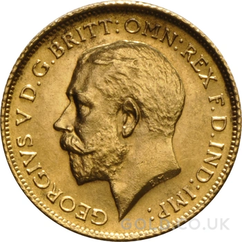 1914 Gold Half Sovereign George V Sydney