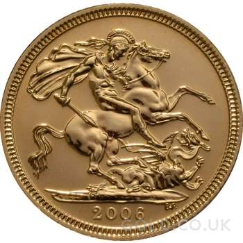 2006 Gold Half Sovereign Elizabeth II Fourth Head