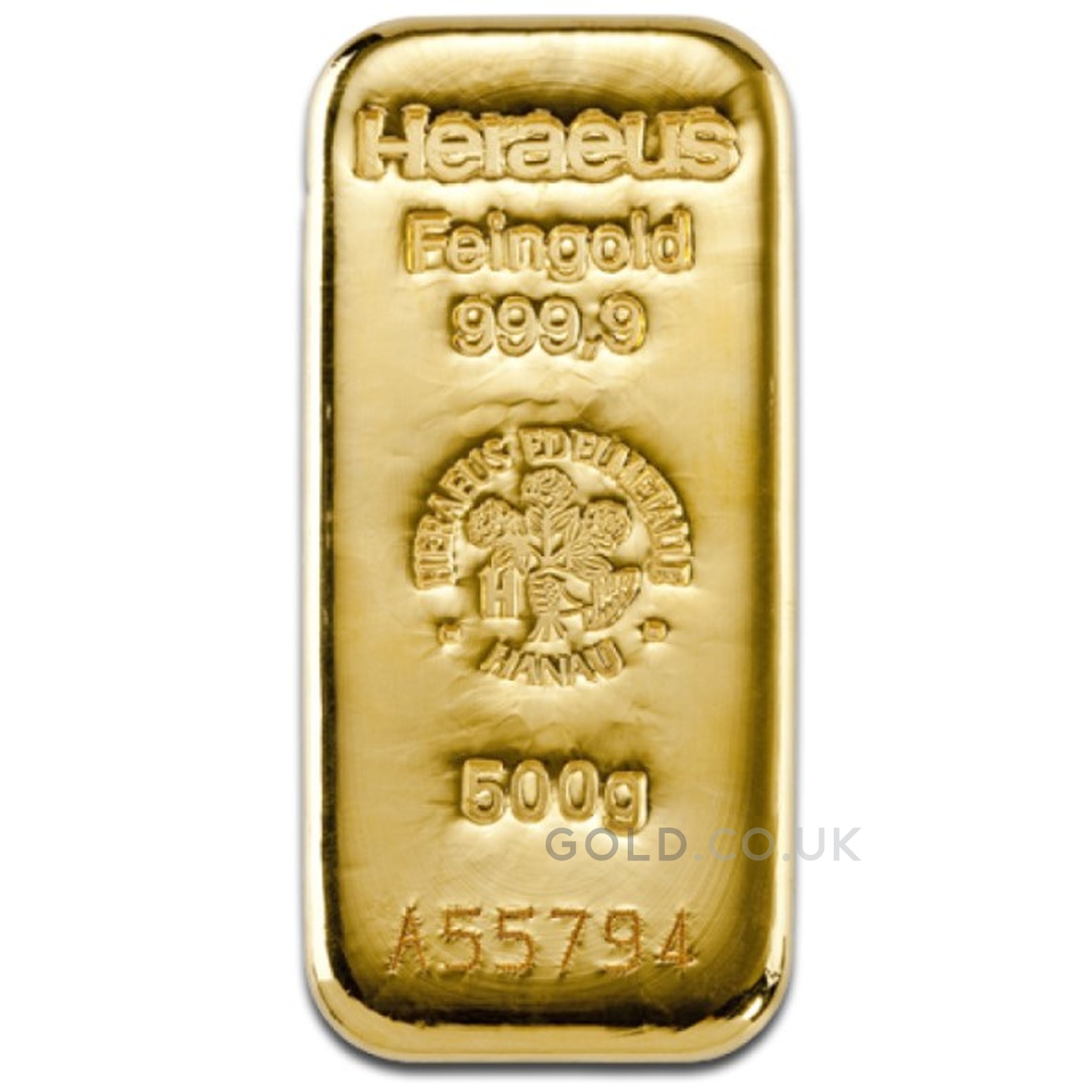 500g Gold Bar Heraeus
