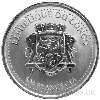 2023 Congo Silverback Gorilla 1oz Silver Coin