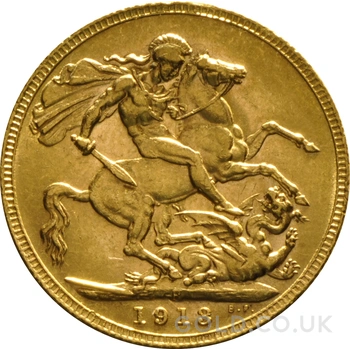 1913 Gold Sovereign Coin George V Perth