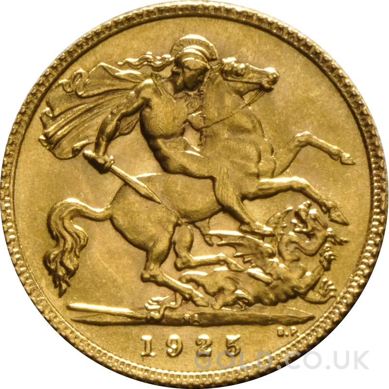 1925 Gold Half Sovereign George V South Africa