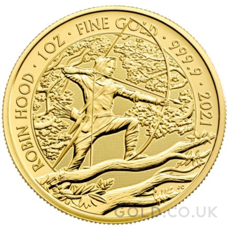 2021 Robin Hood Gold Coin Myths & Legends 1oz