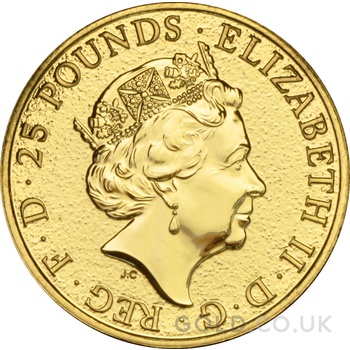 2017 1/4oz Red Dragon of Wales Gold Coin Queen's Beasts