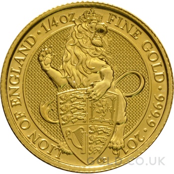2016 1/4oz Lion of England Gold Coin Queen's Beasts