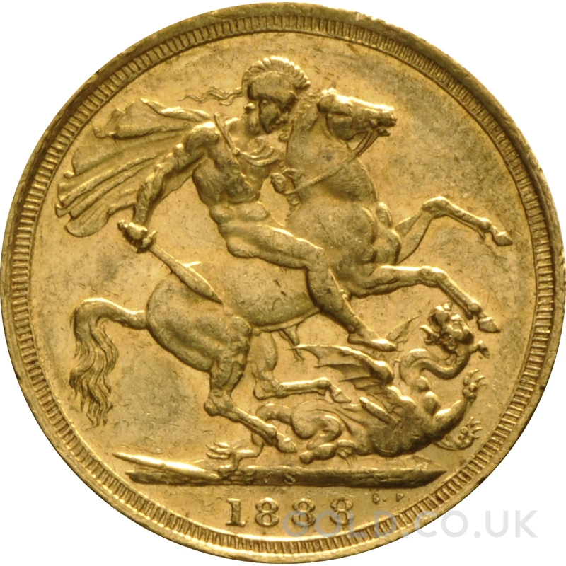 1888 Gold Sovereign Coin Queen Victoria Jubilee Head Sydney