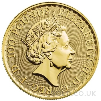 Tube of 10 2023 Queen Elizabeth II Britannia One Ounce Gold Coins