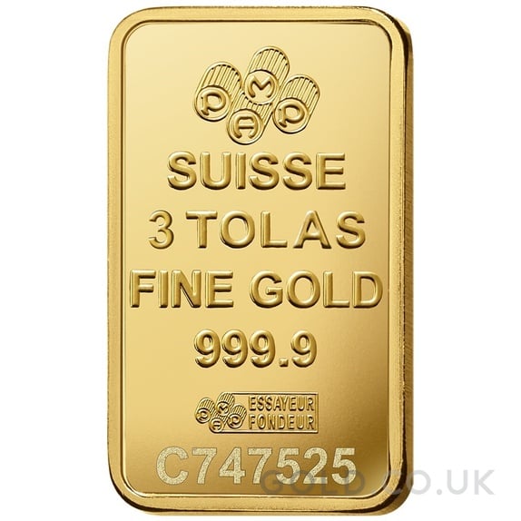 PAMP Lady Fortuna 3 Tola Gold Bar