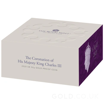 2023 Proof 50p Gold Coin Coronation of King Charles III Boxed